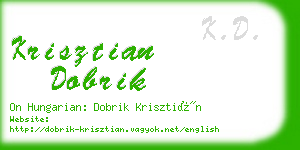 krisztian dobrik business card